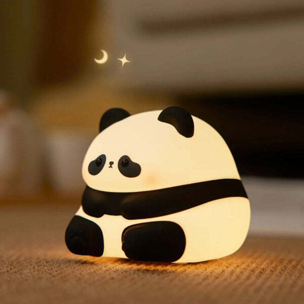 Panda Night Lights For Kids Cute Animal Silicone Timing Rechargeable Lamp Cartoon Panda Bedroom Decoration Kids Boys Girls Gift - Image 9