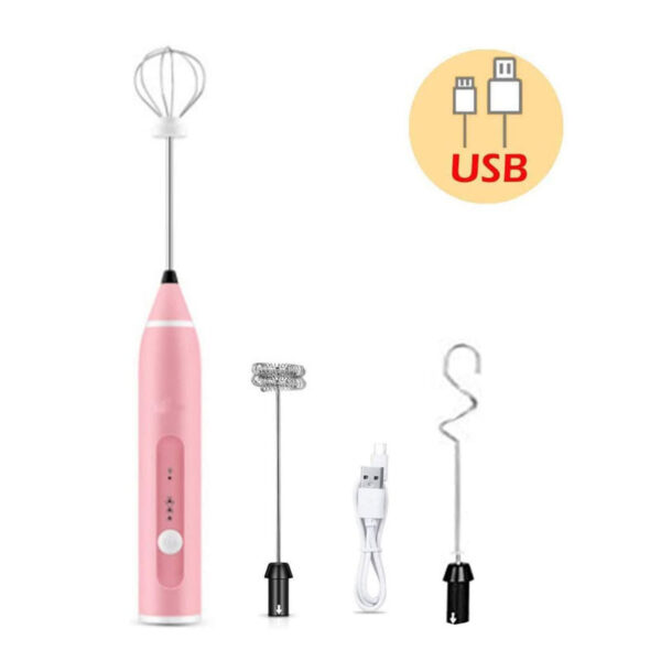 Rechargeable Electric Milk Frother Automatic Kitchen Juice Food Mixer Cream Egg Beater Blender - Image 2