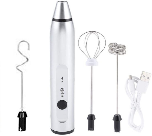 Rechargeable Electric Milk Frother Automatic Kitchen Juice Food Mixer Cream Egg Beater Blender - Image 4