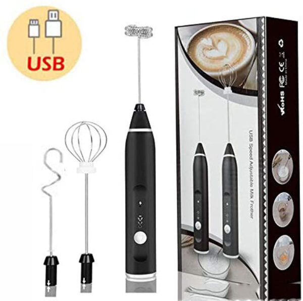 Rechargeable Electric Milk Frother Automatic Kitchen Juice Food Mixer Cream Egg Beater Blender - Image 7