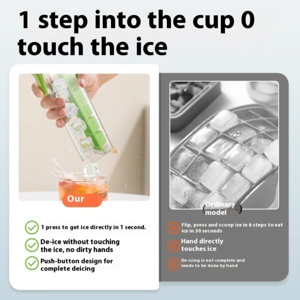 Ice Cube Mold Household Ice Maker Food Grade Press Ice Tray Ice Cube Maker Ice Tray Mold With Storage Box Kitchen Gadget - Image 8