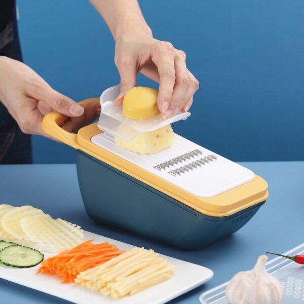 Non-slip Silicone Potato Grater Core Type Multifunctional Vegetable Cutter Home Kitchen Sliced Shredded - Image 4