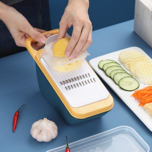 Non-slip Silicone Potato Grater Core Type Multifunctional Vegetable Cutter Home Kitchen Sliced Shredded - Image 7