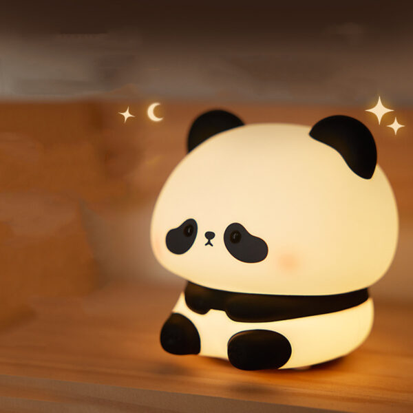 Panda Night Lights For Kids Cute Animal Silicone Timing Rechargeable Lamp Cartoon Panda Bedroom Decoration Kids Boys Girls Gift - Image 8