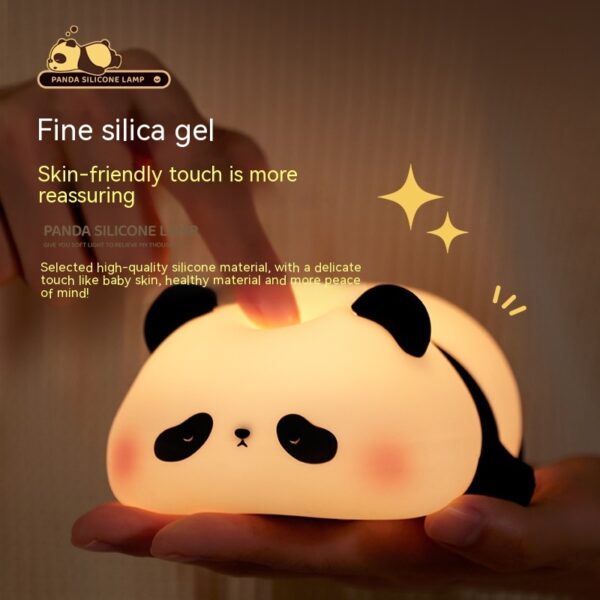 Panda Night Lights For Kids Cute Animal Silicone Timing Rechargeable Lamp Cartoon Panda Bedroom Decoration Kids Boys Girls Gift - Image 4