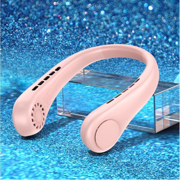 New Mini Neck Fan Portable Bladeless Hanging Neck Rechargeable Air Cooler Mini Summer Sports Fans - Image 2