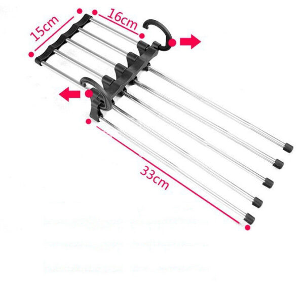 5 In 1 Wardrobe Hanger Multi-functional Clothes Hangers Pants Stainless Steel Magic Wardrobe Clothing Hangers For Clothes Rack - Image 3