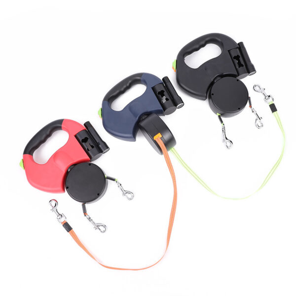 Retractable Dog Leash For Small Dogs Reflective Dual Pet Leash Lead 360 Swivel No Double Dog Walking Leash With Lights Pet Products - Image 9