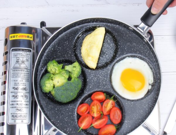 Egg Frying Pan Nonstick Pancake Pans 4-Cups Cookware Pancake Pan Egg Pan Suitable For Gas Stove - Image 6