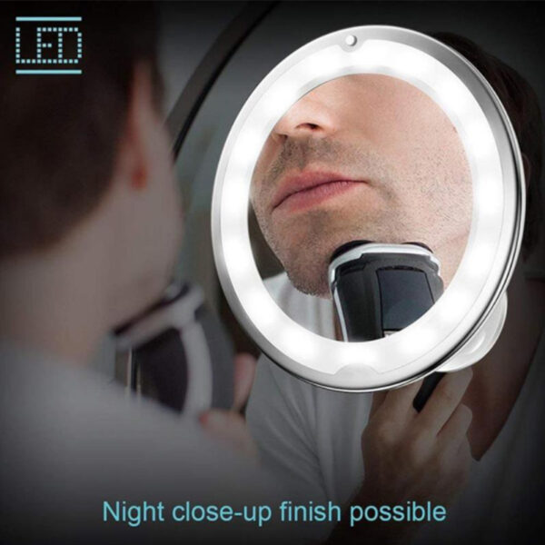 360 Swivel 10x Magnifying Bright LED Lighted Makeup Mirror - Image 6