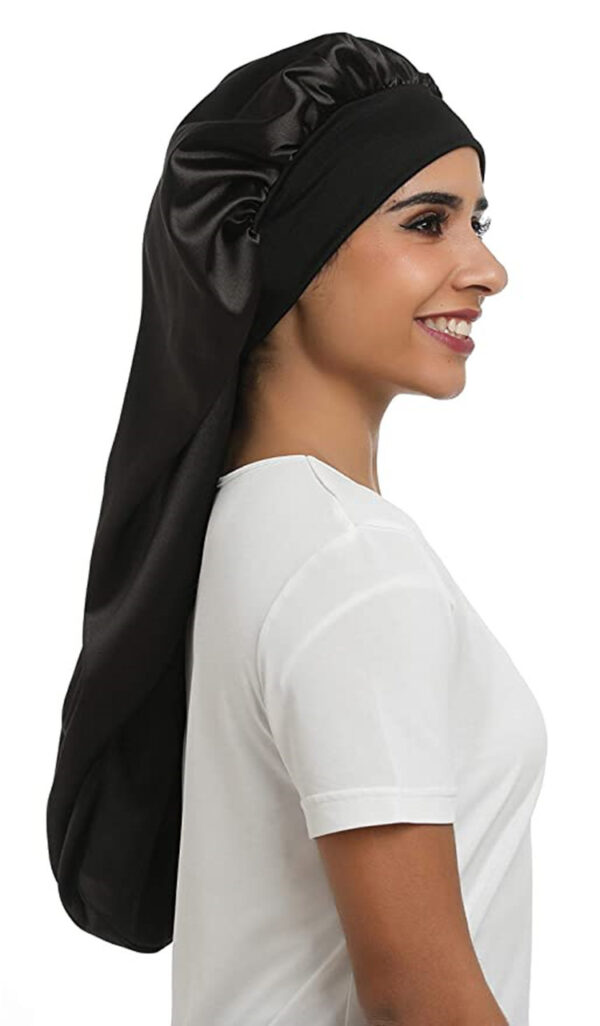 Satin  Sleep Oversized Day And Night Hat Salon Hat Hood - Image 3