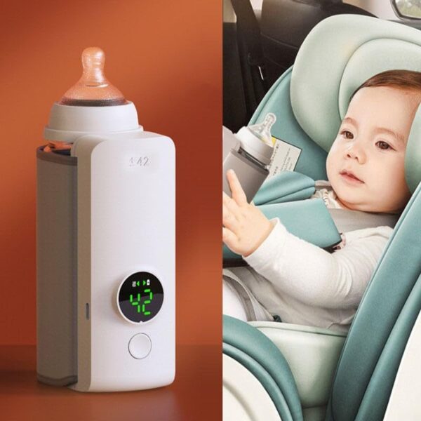 Portable Wireless Rechargeable Baby Bottle Warmer USB Charging And Heating Bag Portable Constant Temperature Milk Warmer Universal Bottle Insulation Sleeve - Image 7