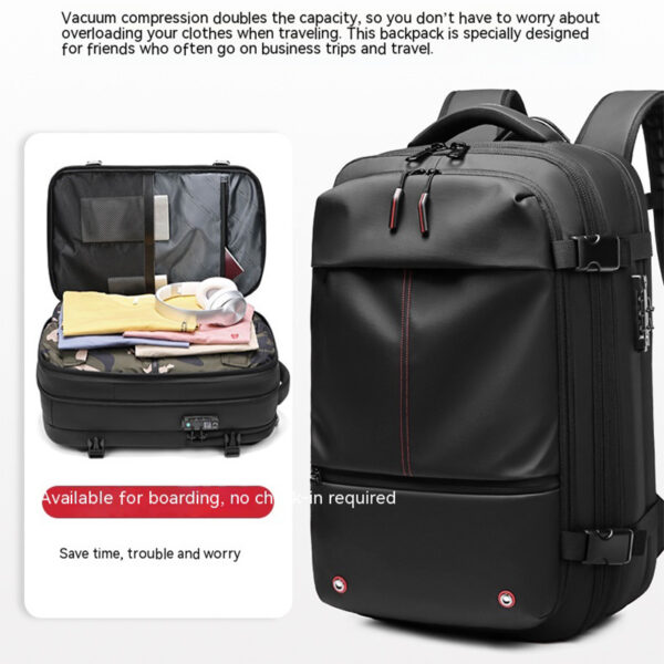 Travel Backpack Men's Business Multifunction Computer Bag Vacuum Compression Large-capacity Backpack - Image 7