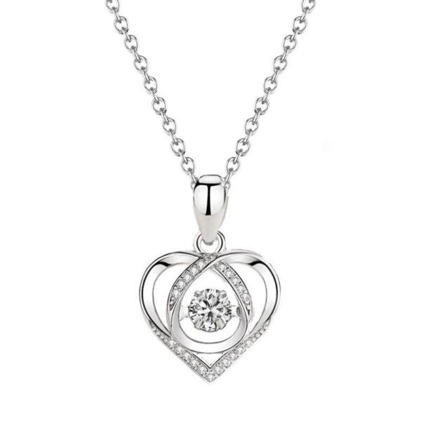 Beating Heart Necklace Women's Korean-style Elegant Smart Heart-shaped Collarbone Necklace Valentine's Day Gift Pendant - Image 3