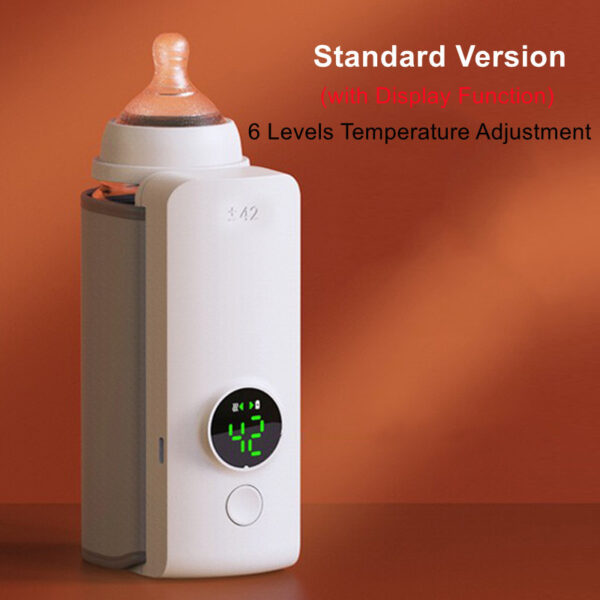 Portable Wireless Rechargeable Baby Bottle Warmer USB Charging And Heating Bag Portable Constant Temperature Milk Warmer Universal Bottle Insulation Sleeve - Image 6